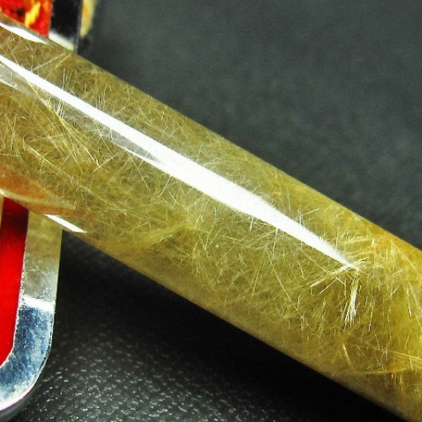 豪華ルチル 印材　※別途料金で篆刻可能 12mm [M119-193]