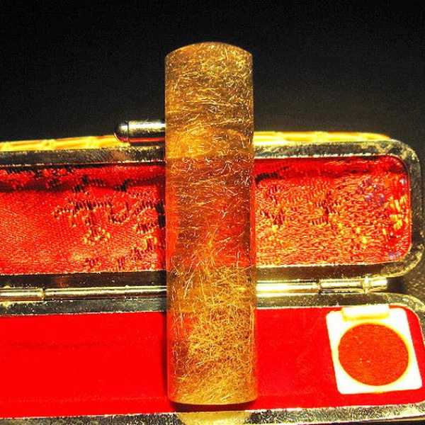 豪華ルチル 印材　 15mm [M119-202]