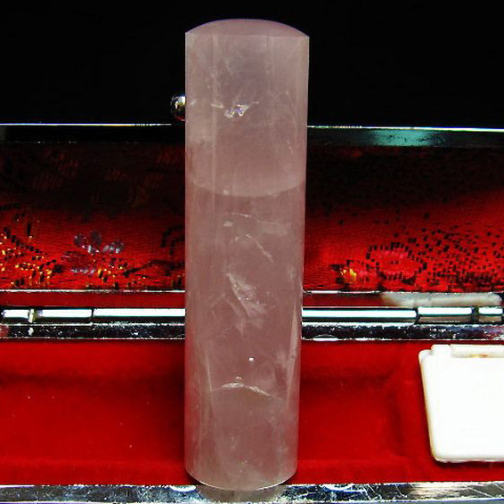 ローズクォーツ 印材　※別途料金で篆刻可能 15mm [M152-65]