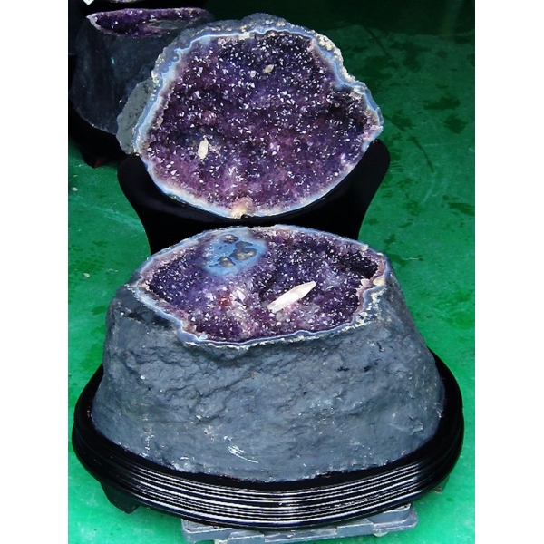 天然石 アメジストドーム 笑口 3 原石 ジオード 紫水晶 結晶