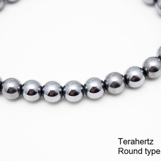 ★細胞活性化・健康★ テラヘルツブレスレット ラウンド6.5mm 高純度15N 《rv》  [T10-979]