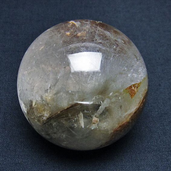 ガーデン水晶ルチル入り 丸玉 45mm [t100-4519]