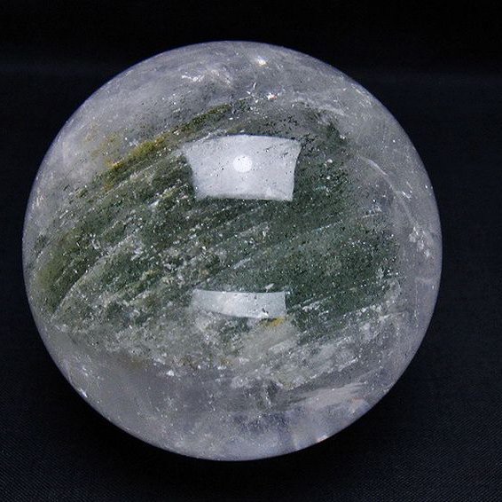 グリーンファントム水晶 丸玉 76mm [T100-4667]