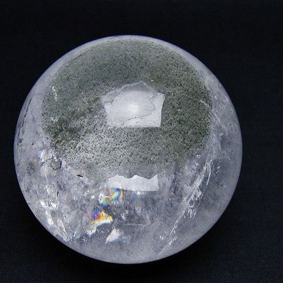 虹入り ガーデン水晶 丸玉 63mm [t100-4675]