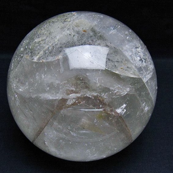 2Kg グリーンファントム水晶 丸玉 118mm [T100-4699]