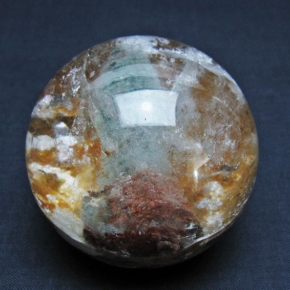 ガーデン水晶ファントム 丸玉 59mm [T100-4789]