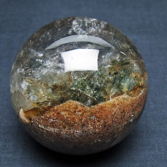 ガーデン水晶ルチル入り 丸玉 59mm [t100-4834]