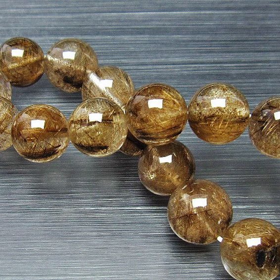 パワーストーン プラチナルチルクォーツ ブレスレット  13mm [T105-4866]