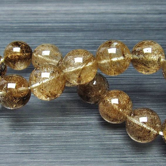 パワーストーン プラチナルチルクォーツ ブレスレット  13mm [T105-5002]