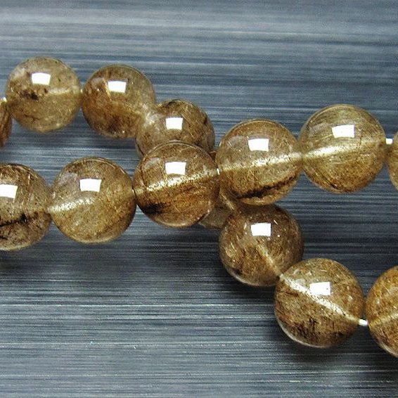 パワーストーン プラチナルチルクォーツ ブレスレット  13mm [T105-5003]