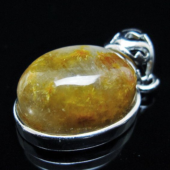 タイチンフラワー水晶 ペンダント [T111-5888]