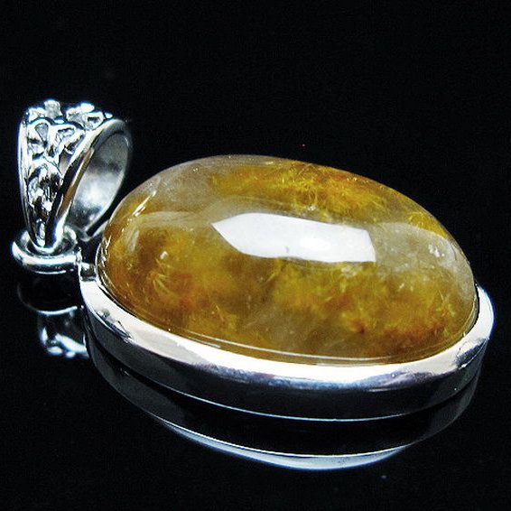 タイチンフラワー水晶 ペンダント [T111-5905]