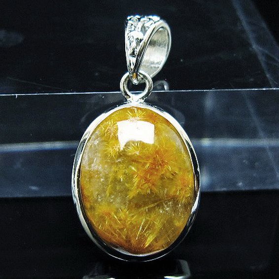 タイチンフラワー水晶 ペンダント [T111-5907]