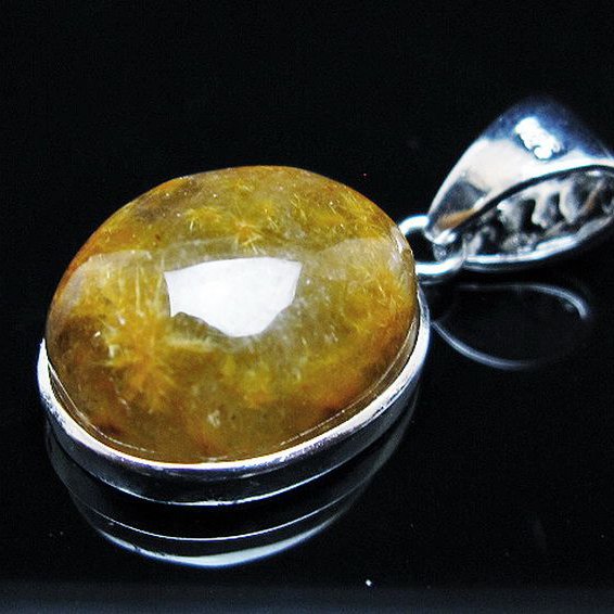 タイチンフラワー水晶 ペンダント [T111-5929]