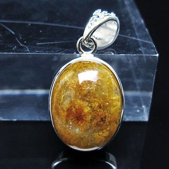 タイチンフラワー水晶 ペンダント [T111-5953]