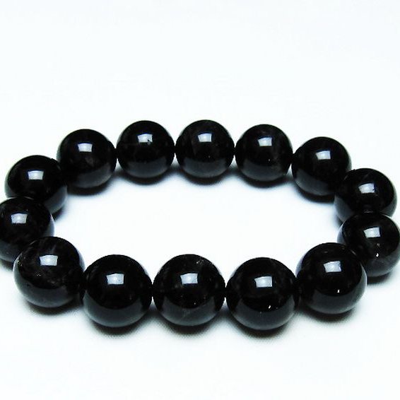 モリオン 純天然 黒水晶 ブレスレット 16mm [T112-7038]