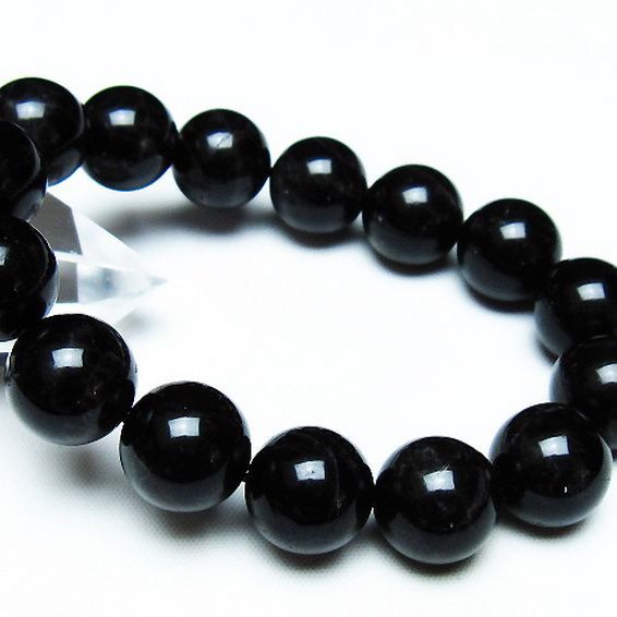 モリオン 純天然 黒水晶 ブレスレット 14mm [T112-7089]