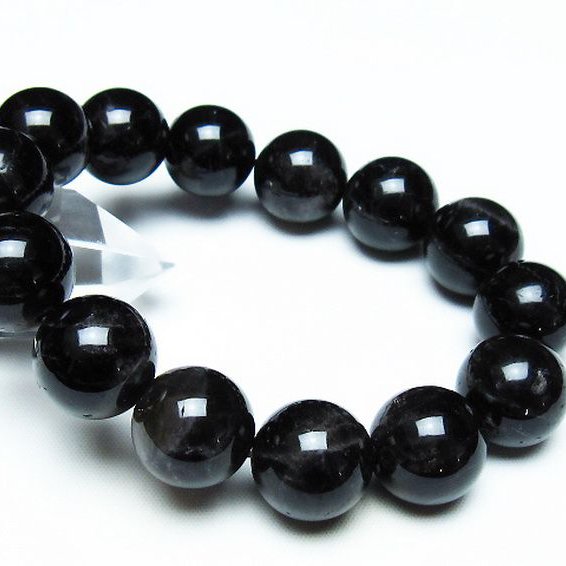 モリオン 純天然 黒水晶 ブレスレット 16mm [T112-7256]