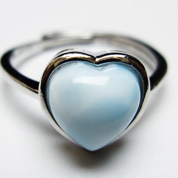 ラリマーハート 指輪 (12号)[t113-12820]