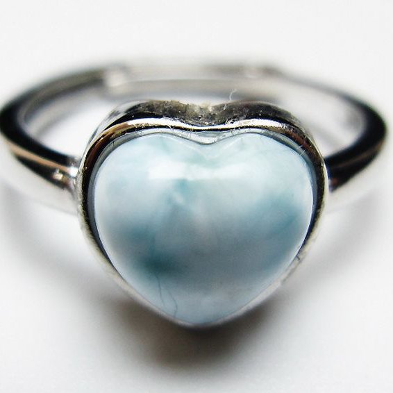 ラリマーハート 指輪 (12号)[T113-12825]