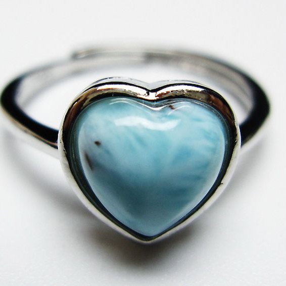 ラリマーハート 指輪 (11号)[T113-12902]