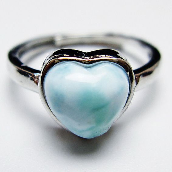 ラリマーハート 指輪 (13号) [t113-13108]