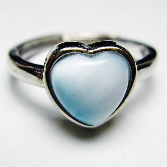 ラリマーハート 指輪 (13号) [t113-13210]