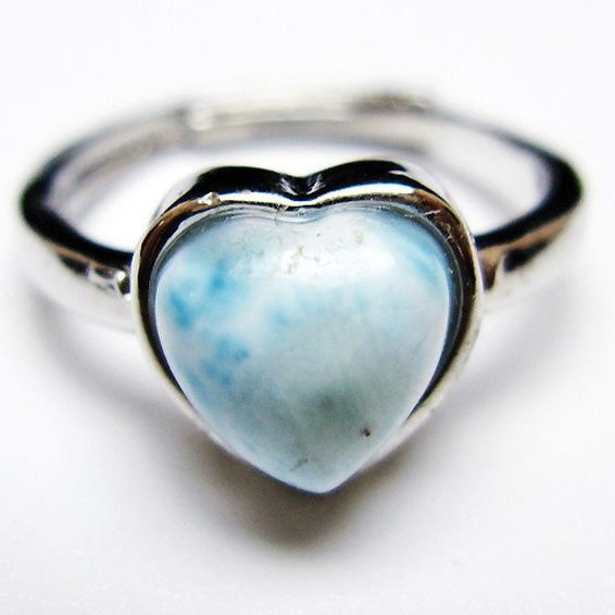 ラリマーハート 指輪 (13号) [t113-13414]