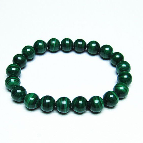 マラカイト ブレスレット 10mm [T115-3825]