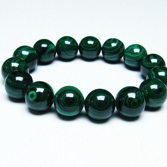 マラカイト天眼  ブレスレット  15mm [T115-3873]