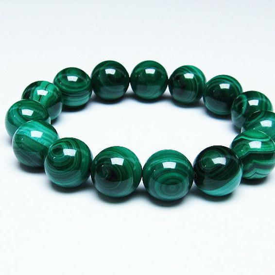 マラカイト天眼  ブレスレット  15mm [T115-3885]