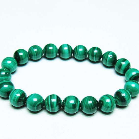 マラカイト ブレスレット 10mm [T115-4404]