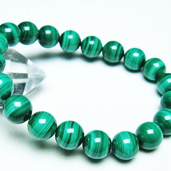 マラカイト ブレスレット 10mm [T115-4405]