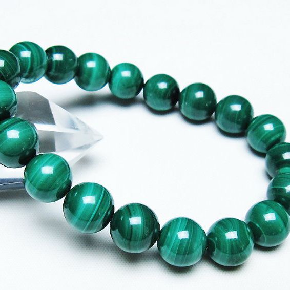マラカイト ブレスレット 10mm [T115-4533]