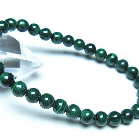 マラカイト ブレスレット 6mm [t115-4657]