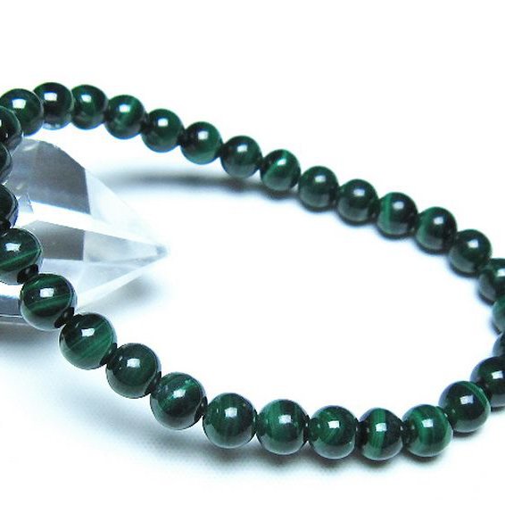 マラカイト ブレスレット 6mm [t115-4661]