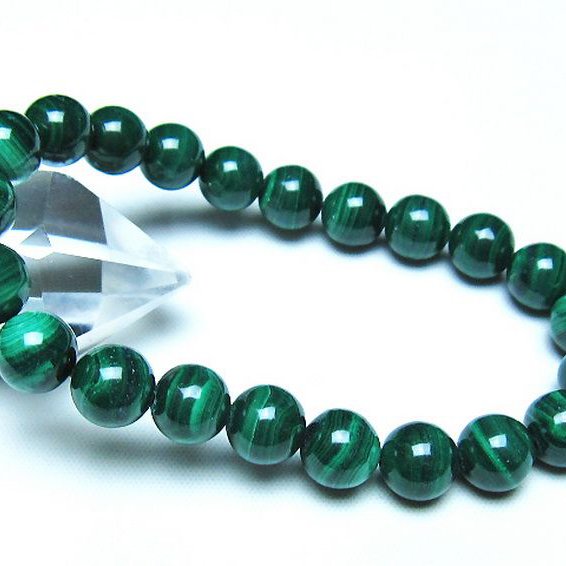 マラカイト ブレスレット 9mm [t115-4714]