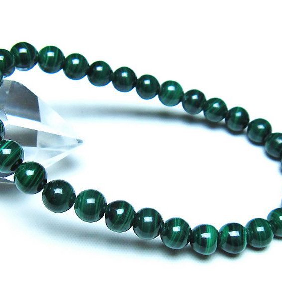 マラカイト ブレスレット 6mm [t115-4732]