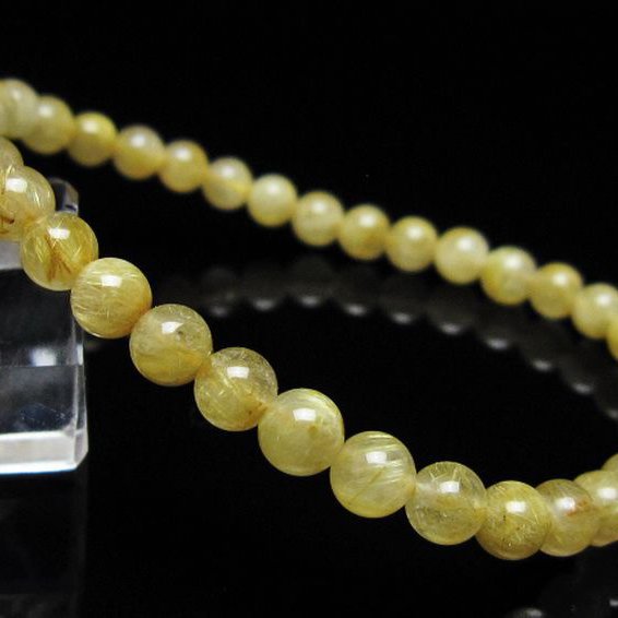 ゴールドタイチンルチル ブレスレット 5mm [t116-12924]