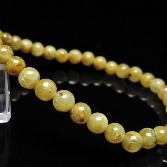 ゴールドタイチンルチル ブレスレット 5mm [t116-12927]