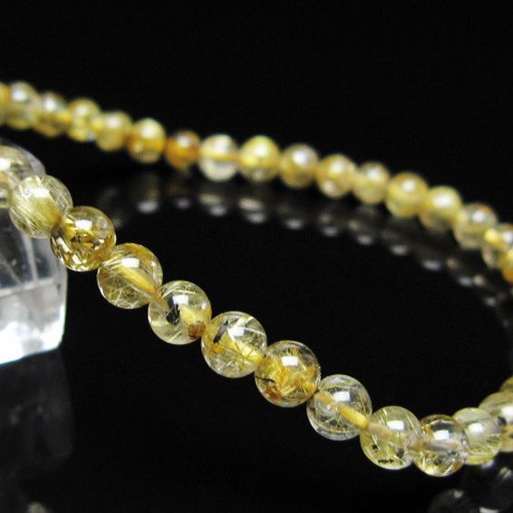 ゴールドタイチンルチル ブレスレット 5mm [t116-12950]