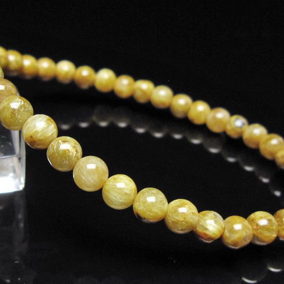 ゴールドタイチンルチル ブレスレット 5mm [t116-13169]