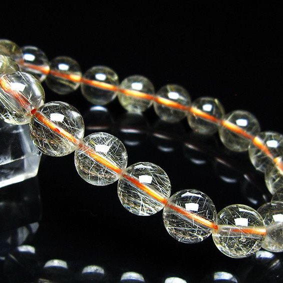 ゴールドタイチンルチル ブレスレット 10mm [t116-13362]