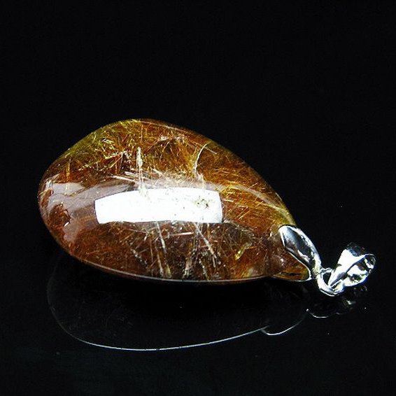 プラチナルチル入り水晶 ペンダント [T12-1802]