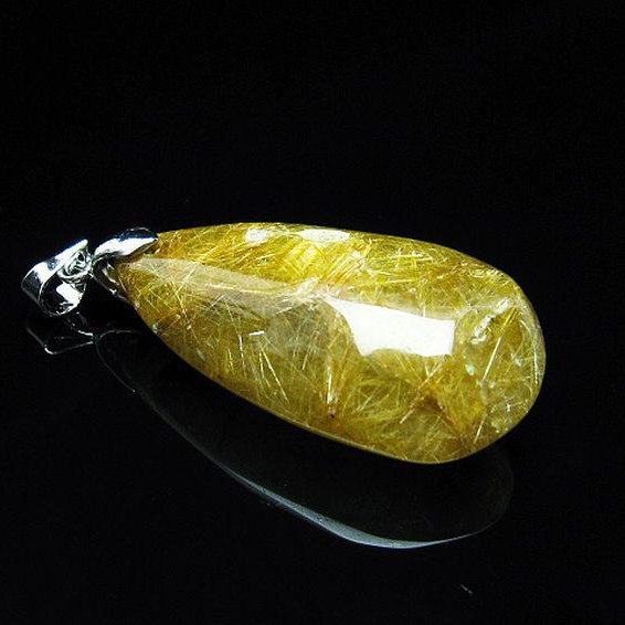 プラチナルチル入り水晶 ペンダント [T12-1809]