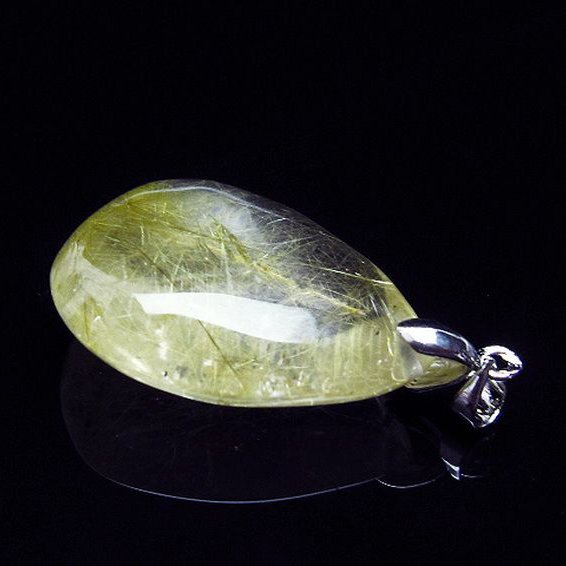 プラチナ入水晶 ペンダント [T12-1842]