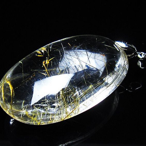 プラチナ入水晶 ペンダント [T12-1854]