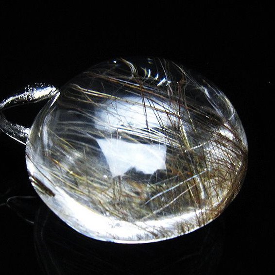 プラチナ入水晶 ペンダント [T12-1877]