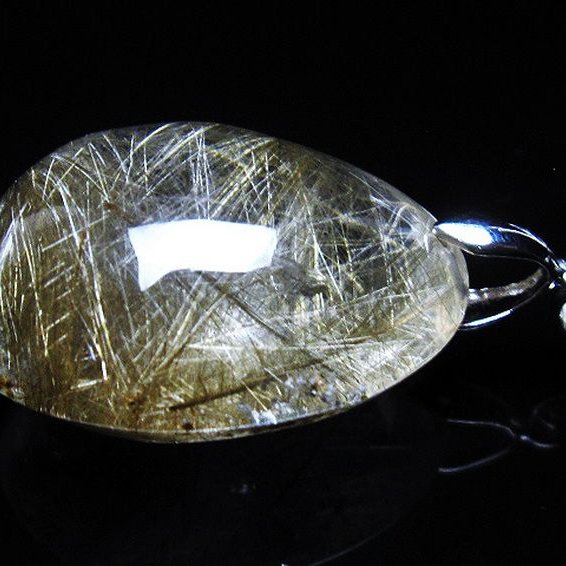 プラチナ入水晶 ペンダント [T12-1878]