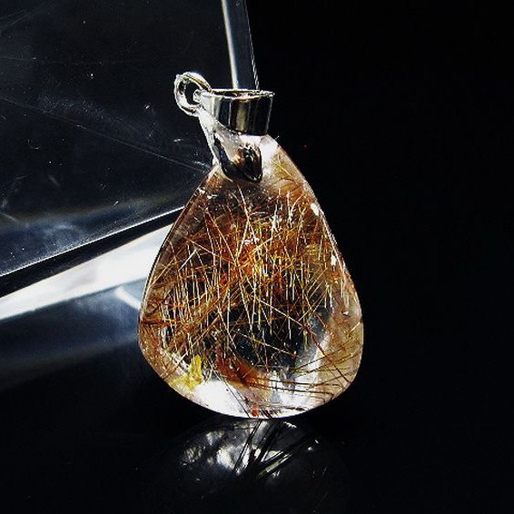 プラチナ入水晶 ペンダント [T12-1923]